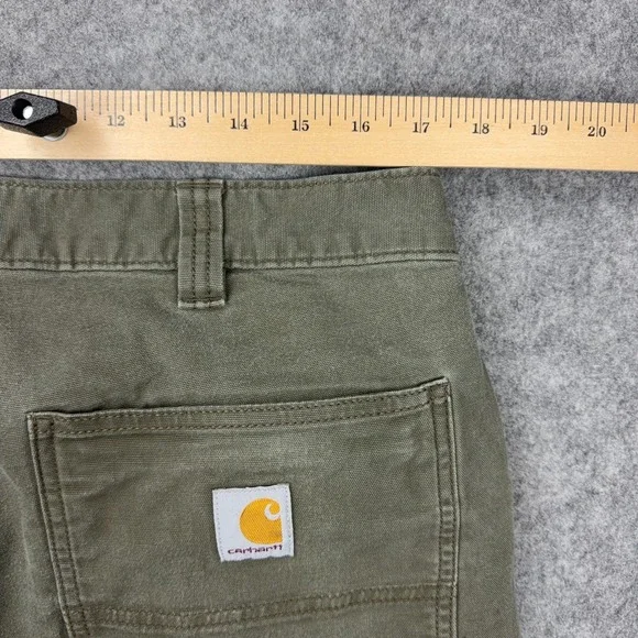 Carhartt Pants Mens 38x30 Gray Rugged Flex Double Front Utility Canvas Work - Picture 9 of 13